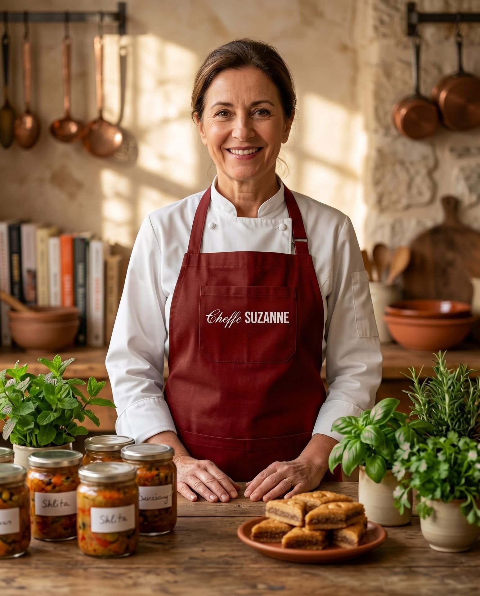 Portrait de Cheffe Suzanne dans son atelier à Oran